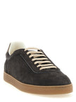 Brunello Cucinelli Graue Kalbsleder Low-Top-Sneaker