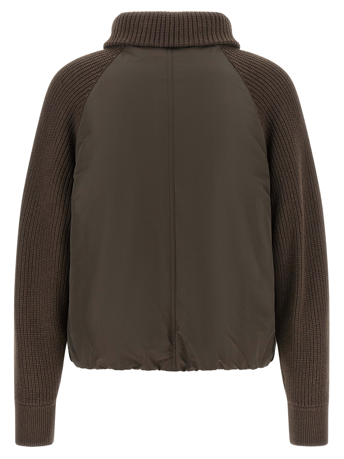 Brunello Cucinelli Braune Baumwolljacke in voller Länge