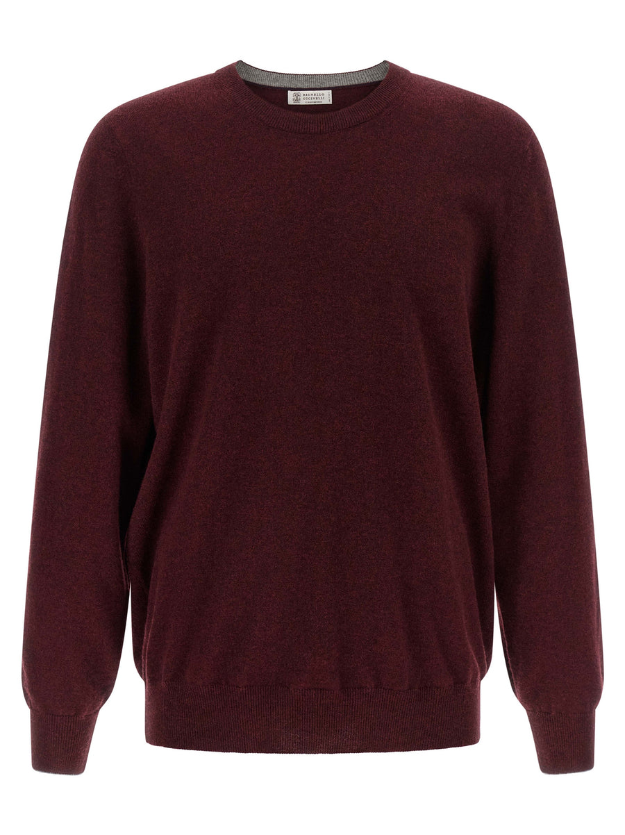 Brunello Cucinelli Cashmere Cardigan in Burgundy