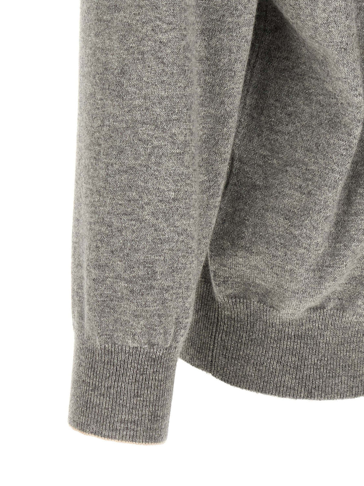 Brunello Cucinelli Grey Cashmere Cardigan
