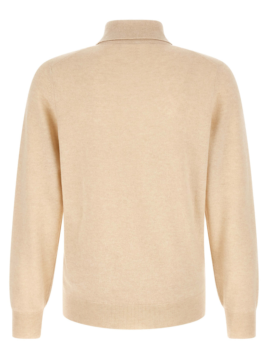 Brunello Cucinelli Beige Cashmere Polo Shirt