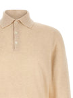 Brunello Cucinelli Beige Kaschmir-Poloshirt