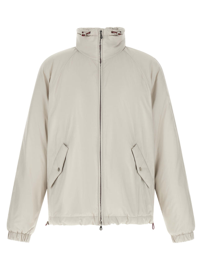 Brunello Cucinelli Weiße Shell-Jacke aus Polyester