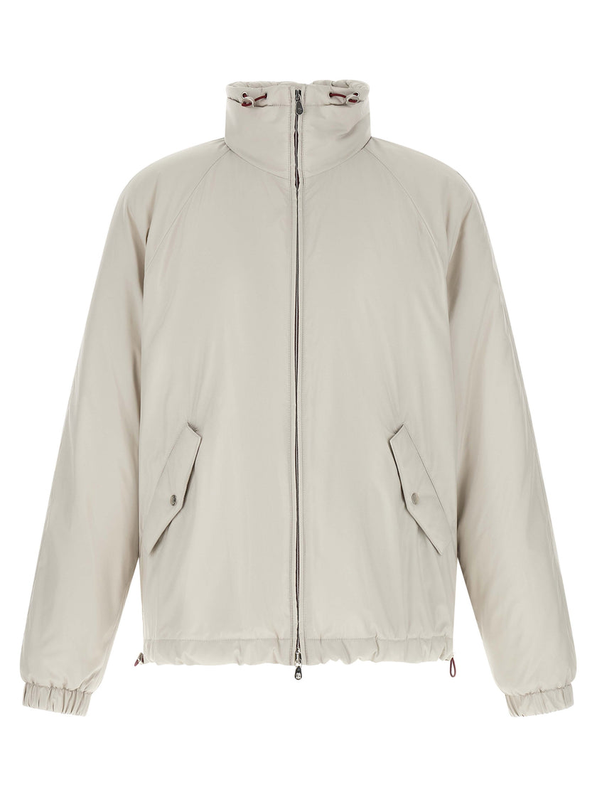Brunello Cucinelli Weiße Shell-Jacke aus Polyester