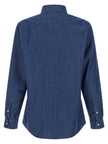 Brunello Cucinelli Blaue Baumwollbluse