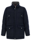 Brunello Cucinelli Blauer Wollparka