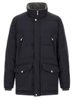 Brunello Cucinelli Blauer Polyamid-Parka