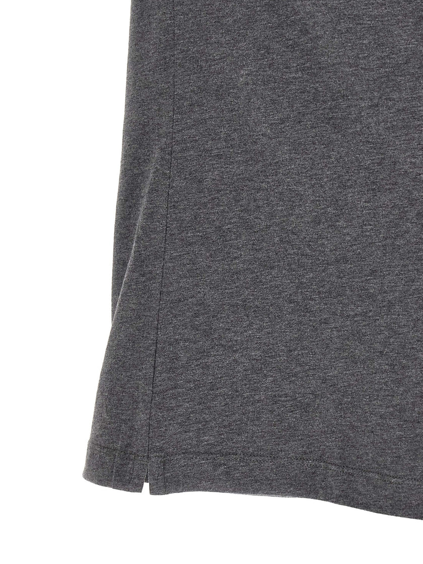 Brunello Cucinelli Graues Baumwoll-T-Shirt