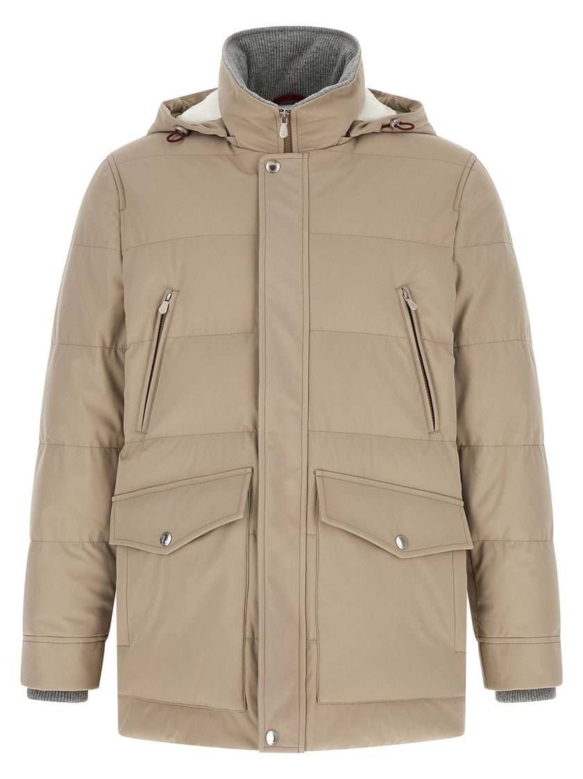 Brunello Cucinelli Beige Polyamid-Parka