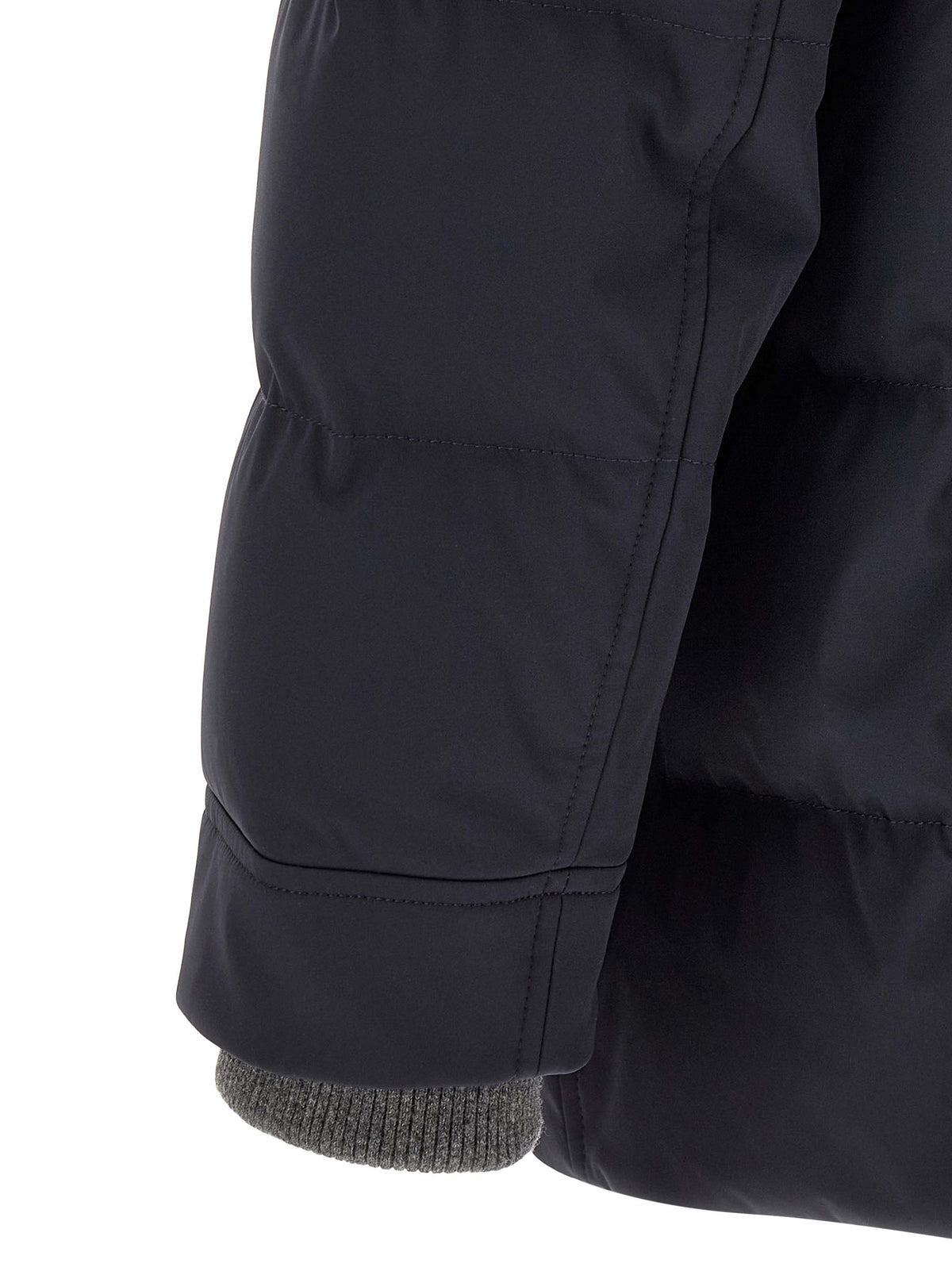 Brunello Cucinelli Blue Polyamide Parka