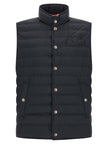 Brunello Cucinelli Ärmellose blaue Jacke aus Polyester