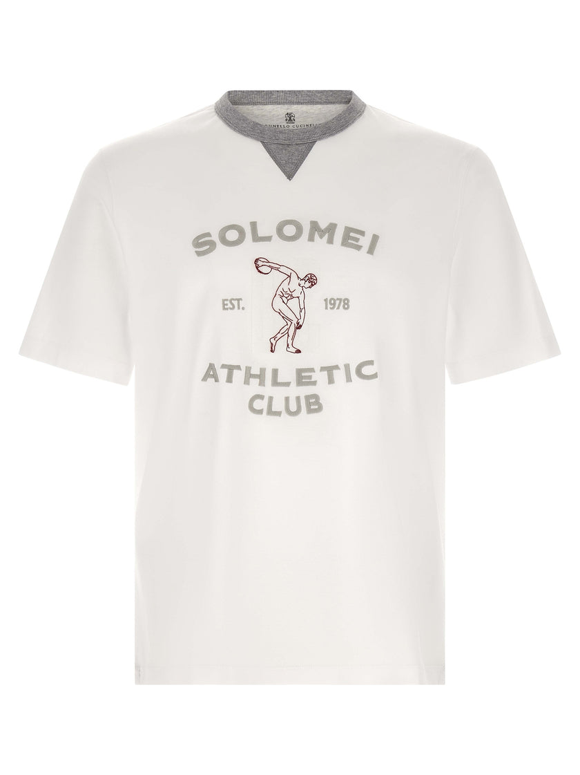 Brunello Cucinelli Weißes Baumwoll-T-Shirt