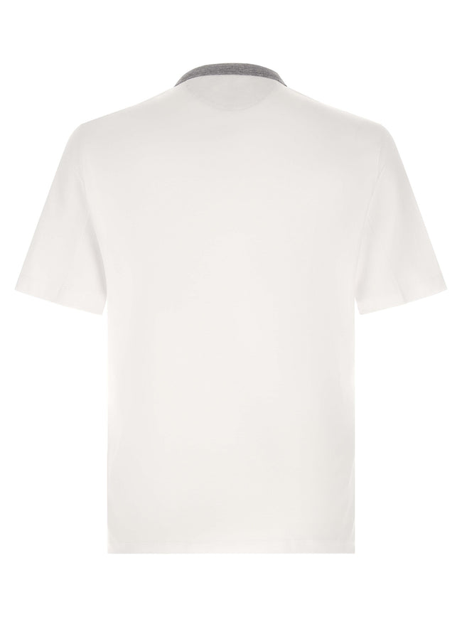 Brunello Cucinelli Weißes Baumwoll-T-Shirt