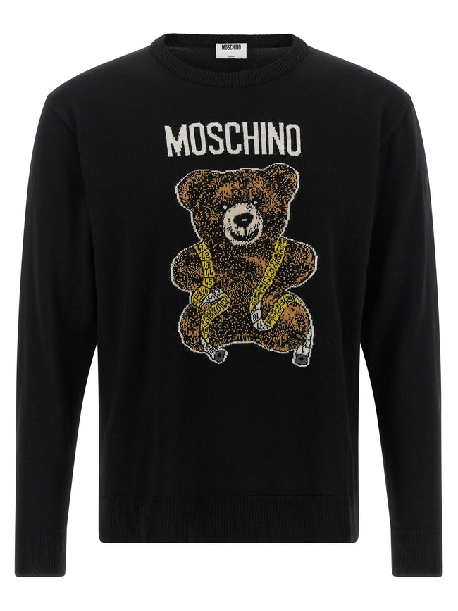 Moschino Black Cardigan in Virgin Wool