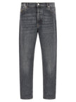 Brunello Cucinelli Graue Jeans aus Baumwolle im geraden Schnitt