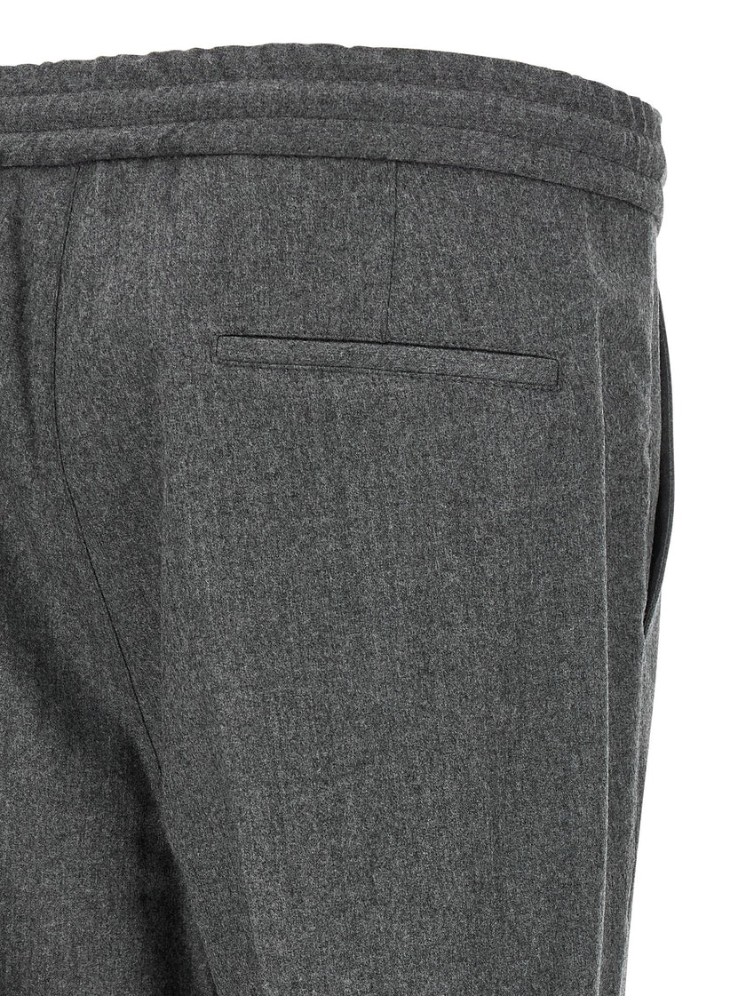 Brunello Cucinelli Graue Hose aus reiner Schurwolle