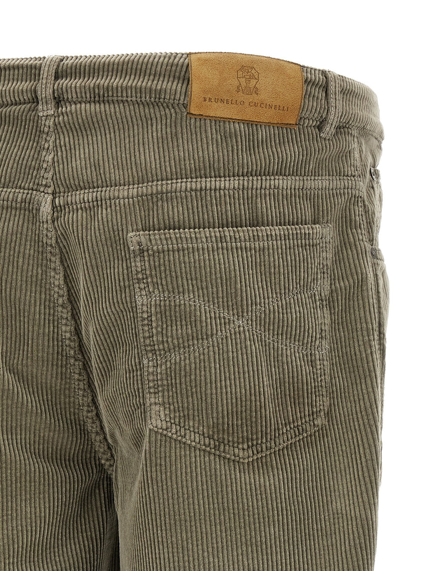 Brunello Cucinelli Zweifarbige Baumwoll-Freizeithose