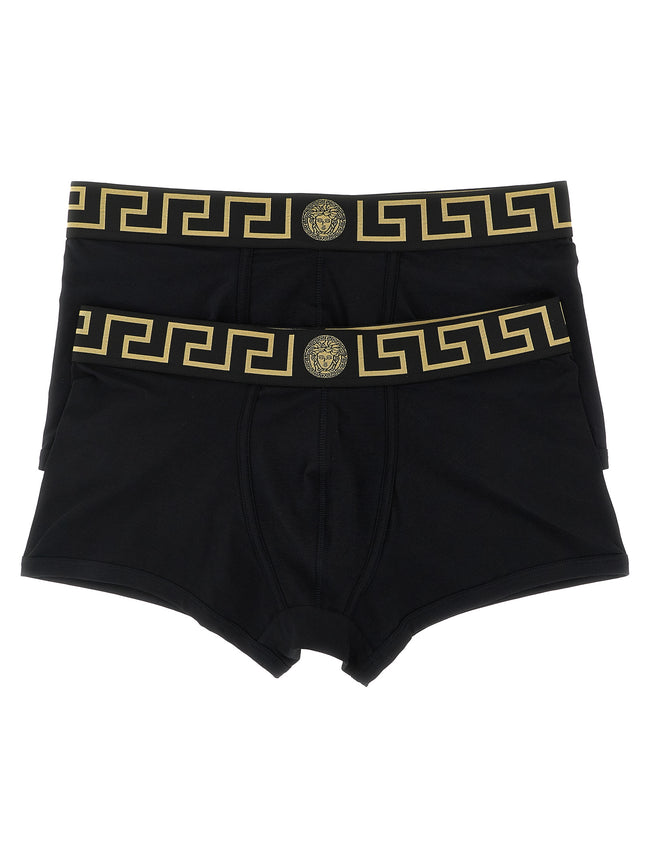 Versace Black Cotton Boxer Briefs