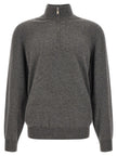 Brunello Cucinelli Grauer Kaschmir-Strickjacke