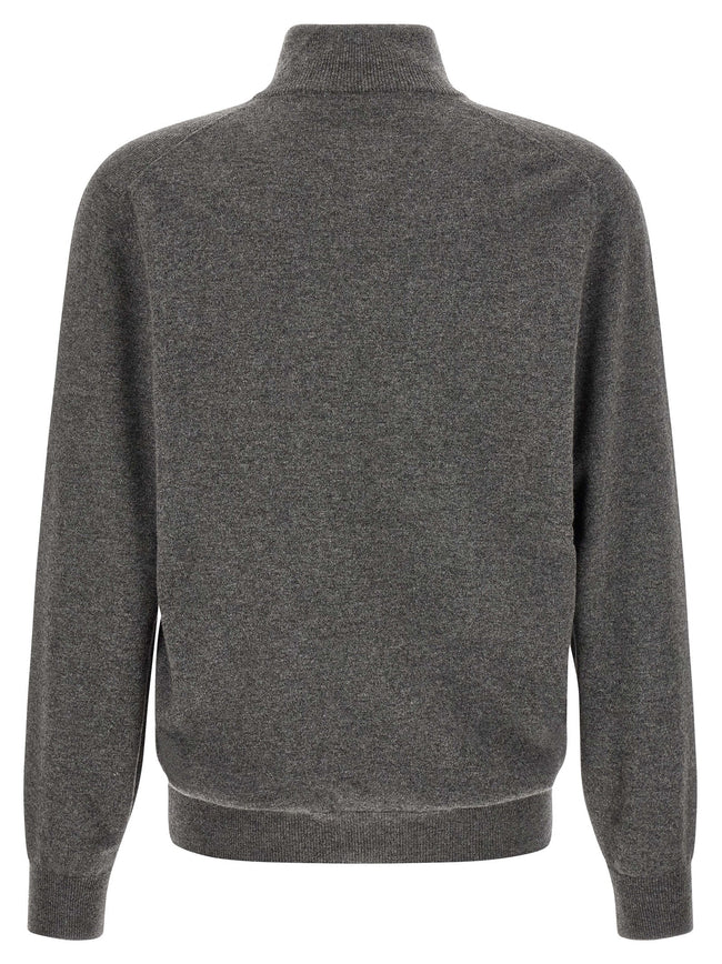 Brunello Cucinelli graue Kaschmir-Strickjacke