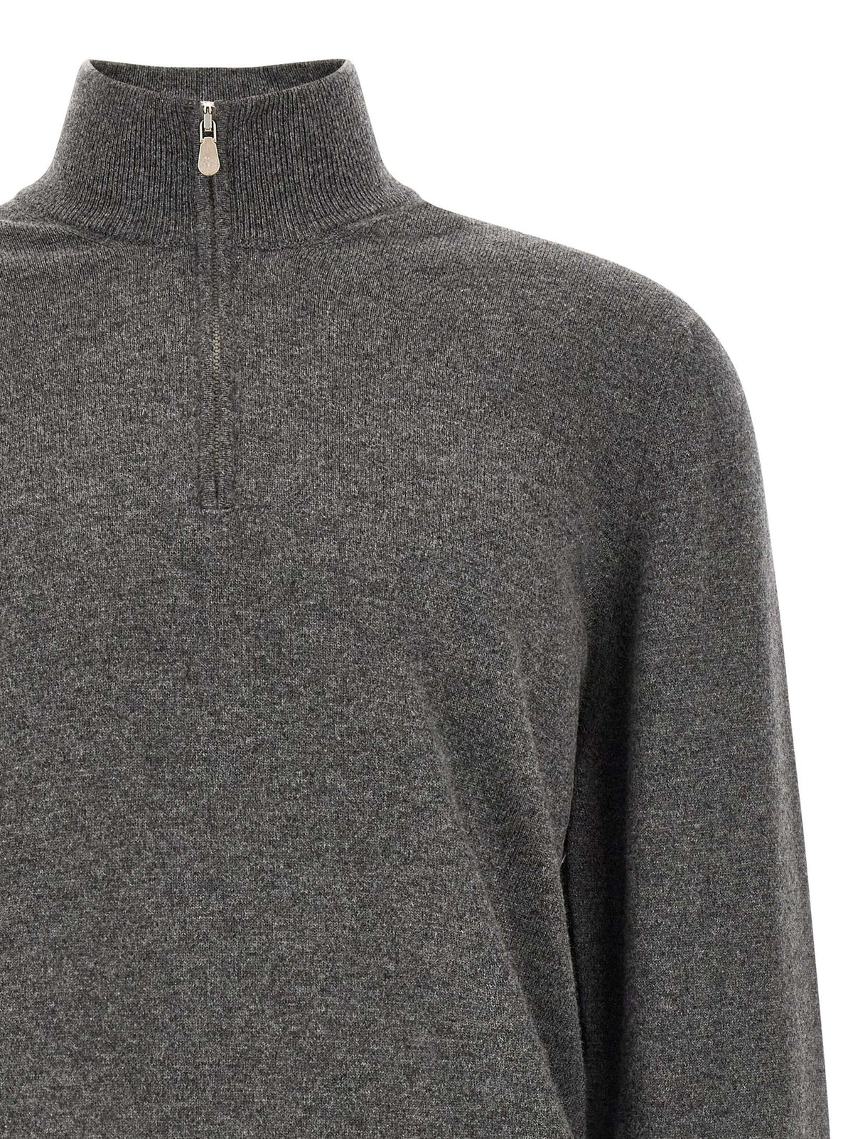 Brunello Cucinelli Grey Cashmere Cardigan