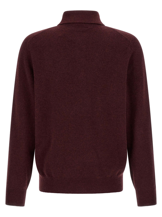 Brunello Cucinelli Bordeaux Kaschmir-Poloshirt