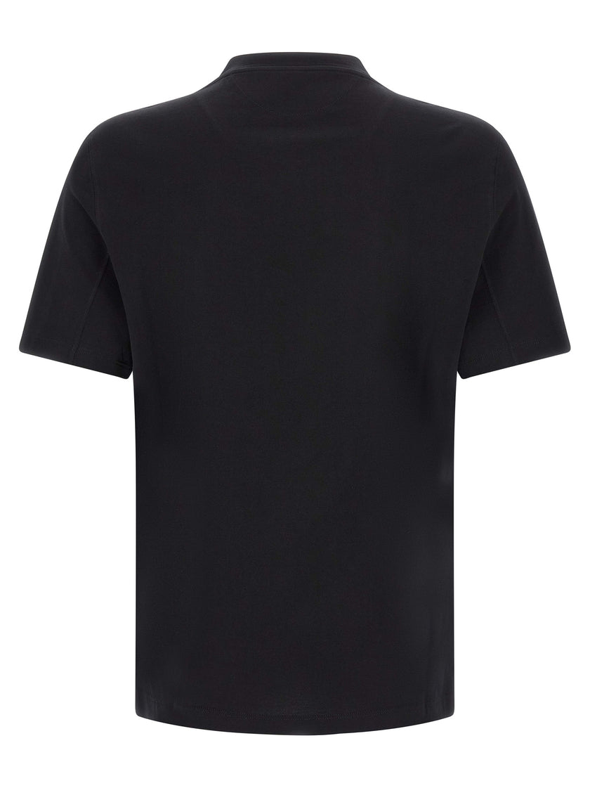 Brunello Cucinelli Schwarzes Baumwoll-T-Shirt