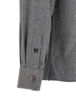 Brunello Cucinelli Graue Bluse aus reiner Schurwolle