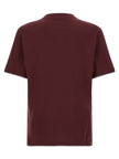 Brunello Cucinelli Bordeaux Baumwoll-T-Shirt