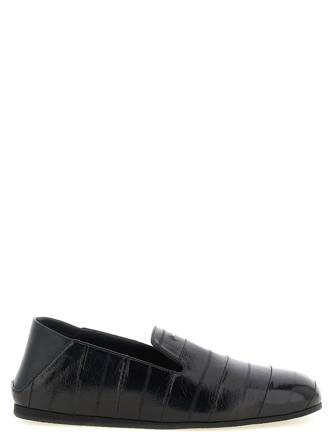 Giuseppe Zanotti schwarze Leder-Slipper