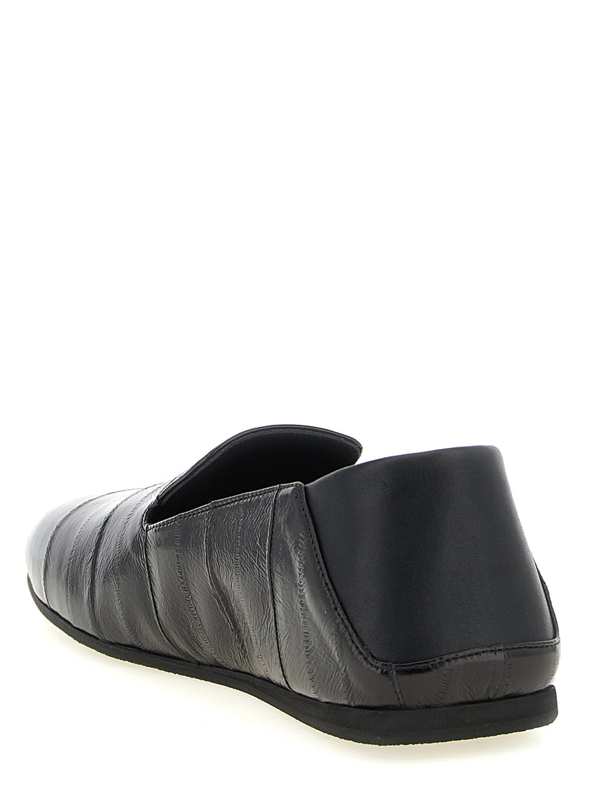 Giuseppe Zanotti Schwarze Leder Loafer zum Hineinschlüpfen