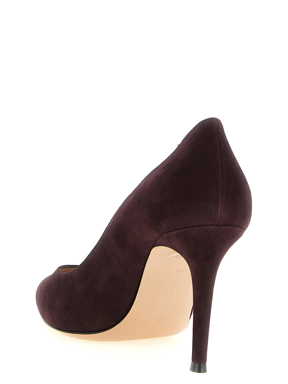 Gianvito Rossi Burgundy Suede High-Heel Pumps