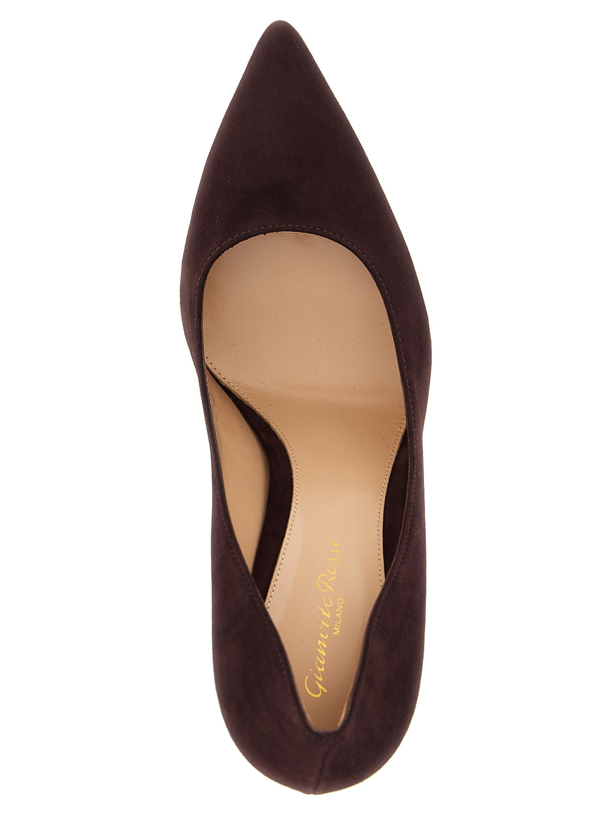 Gianvito Rossi Burgundy Suede High-Heel Pumps