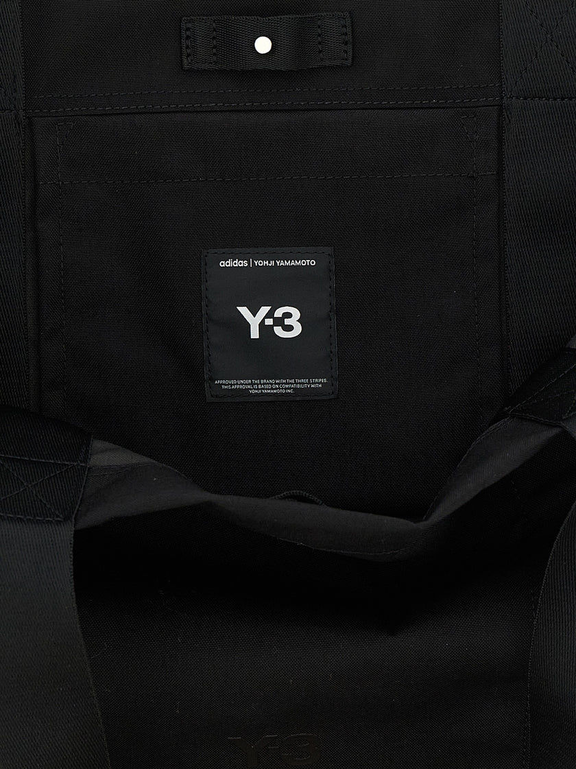 Y-3 Schwarze Shopper-Tasche aus Polyamid