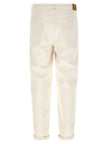 Brunello Cucinelli Weiße Baumwolljeans im Relaxed Fit