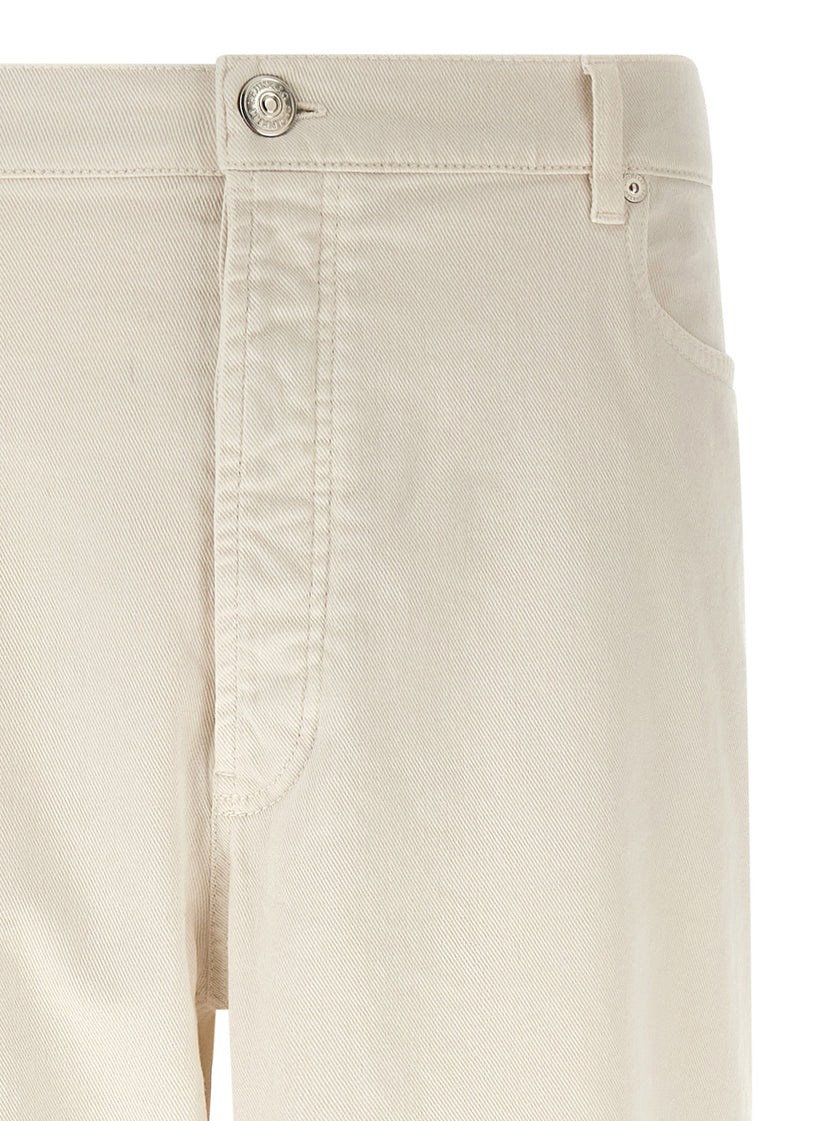 Brunello Cucinelli Weiße Baumwolljeans im Relaxed Fit