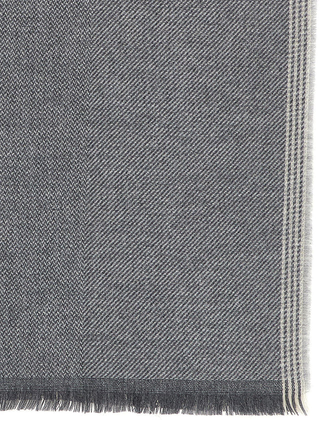 Brunello Cucinelli Grauer Wollschal