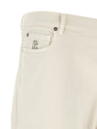 Brunello Cucinelli Weiße Baumwolljeans im Relaxed Fit