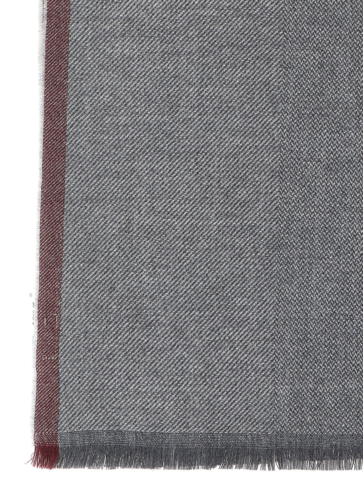 Brunello Cucinelli Grey Wool Scarf