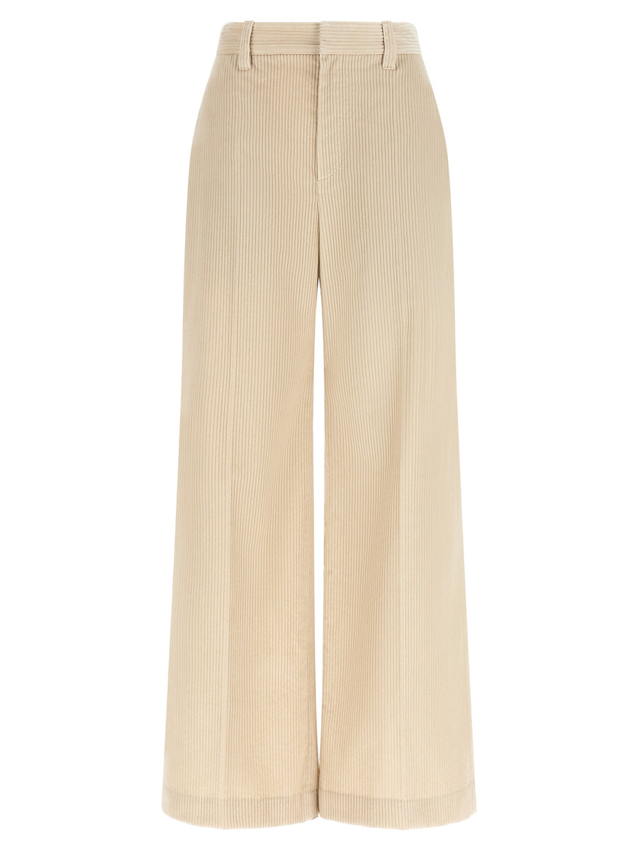 Brunello Cucinelli Beige Cotton Casual Pants