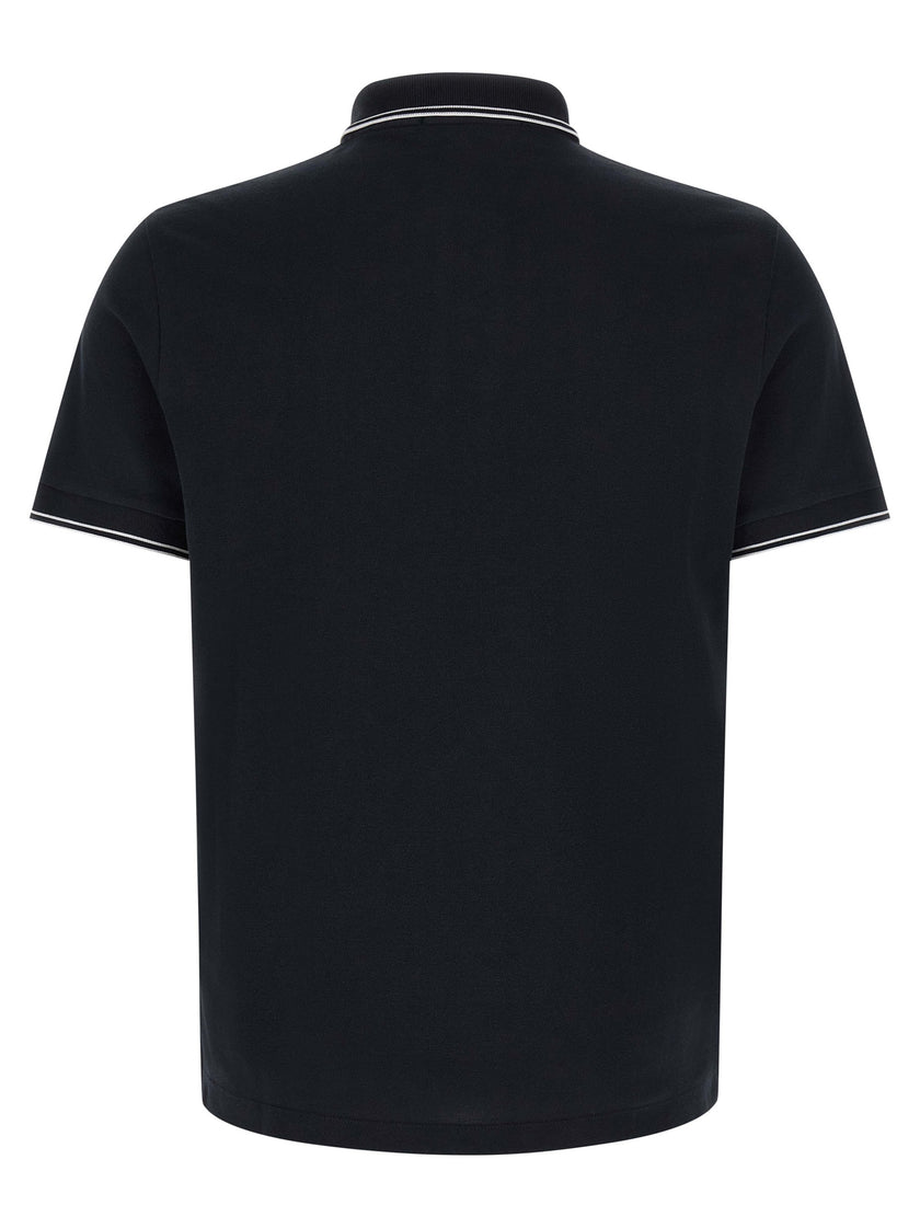Stone Island Blaues Baumwoll-Polohemd