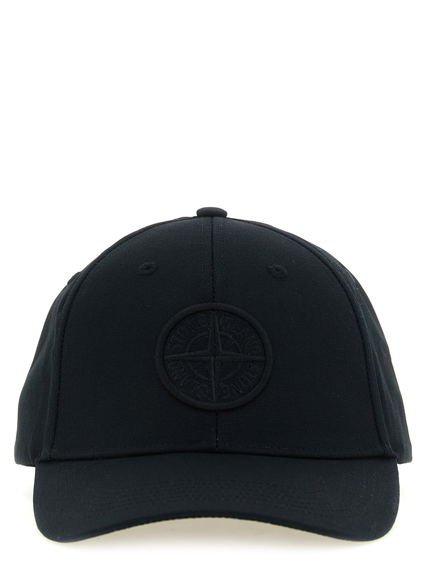 Stone Island Schwarze Baumwollkappe (Baseball Cap)