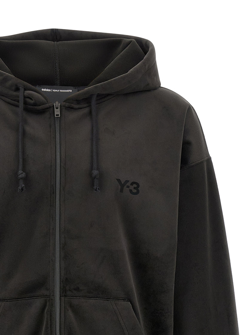 Y-3 Schwarzer Pullover aus recyceltem Polyester