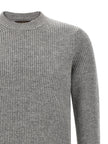 ZANONE Grauer Cardigan aus reiner Schurwolle