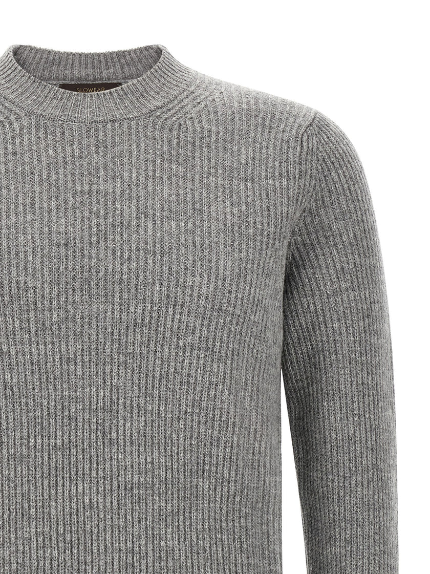 ZANONE Grauer Cardigan aus reiner Schurwolle