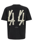 44 Label Group Schwarzes Baumwoll-T-Shirt