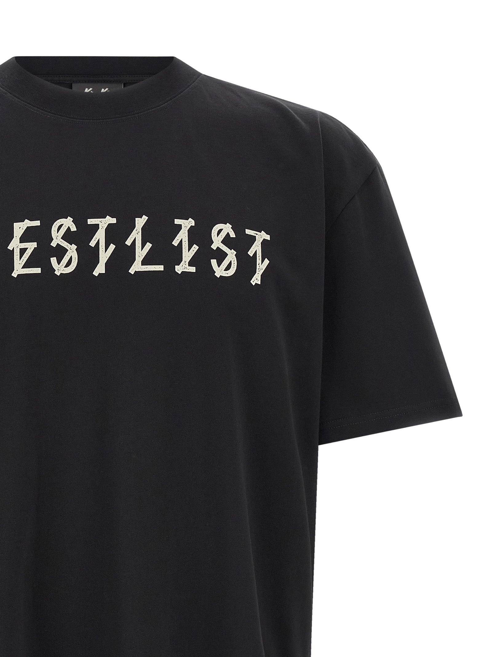 44 Label Group Schwarzes Baumwoll-T-Shirt