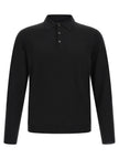 ZANONE Black Polo Shirt in Pure Virgin Wool