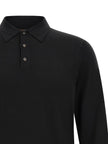 ZANONE Black Polo Shirt in Pure Virgin Wool