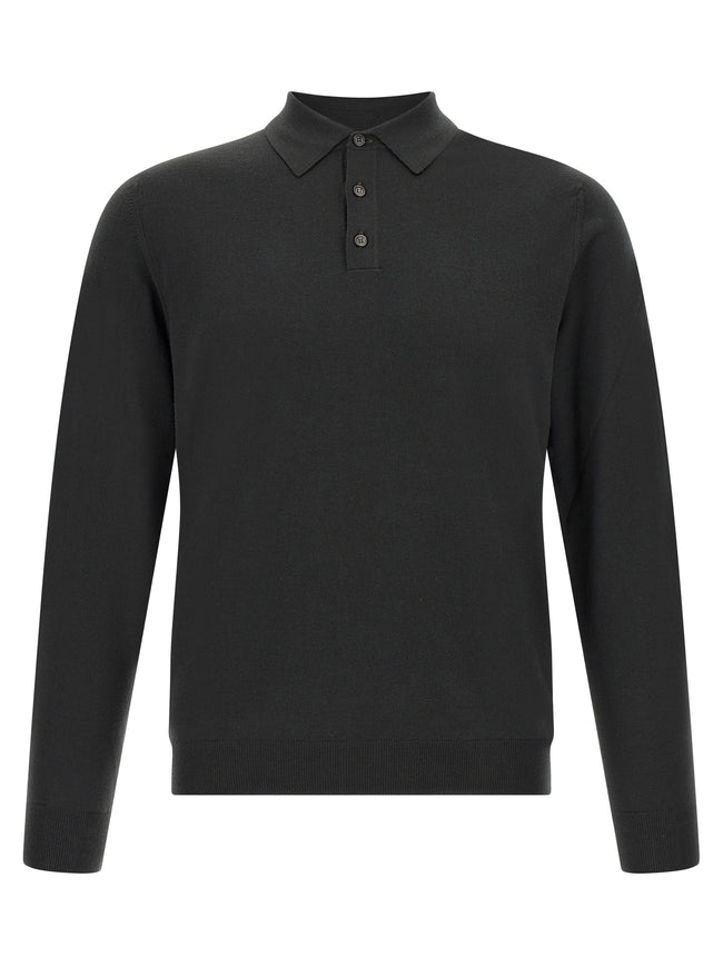 ZANONE Two-tone Polo Shirt in Pure Virgin Wool